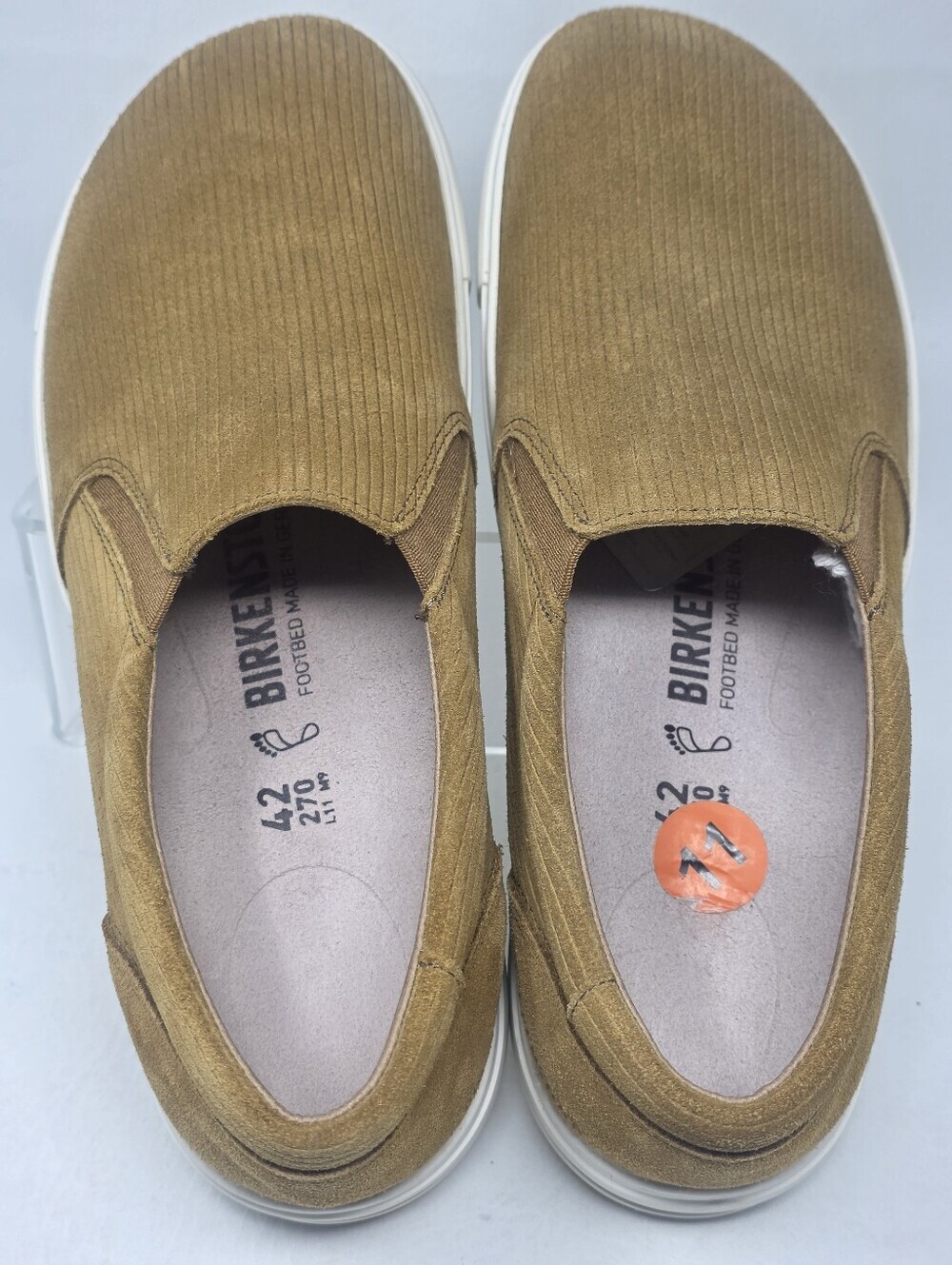 Birkenstock Oswego Men Size 9 / Women 11 / 42 Cork Brown Suede Leather New - Picture 12 of 13